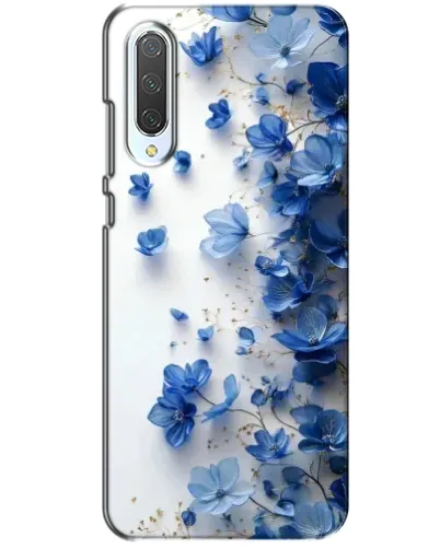 Чехол для Xiaomi CC9 с картинкой «Голубой цветочный каскад»