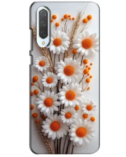 Чехол для Xiaomi CC9 с картинкой «Белые сухоцветы»