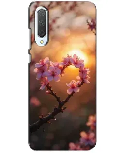Чехол для Xiaomi CC9 с картинкой «Розовый цвет сердце на фоне заката» Чехол для Xiaomi CC9 с картинкой «Розовый цвет сердце на фоне заката»