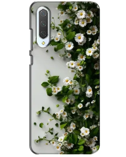 Чехол для Xiaomi CC9 с картинкой «Ветка мелких белых цветов»