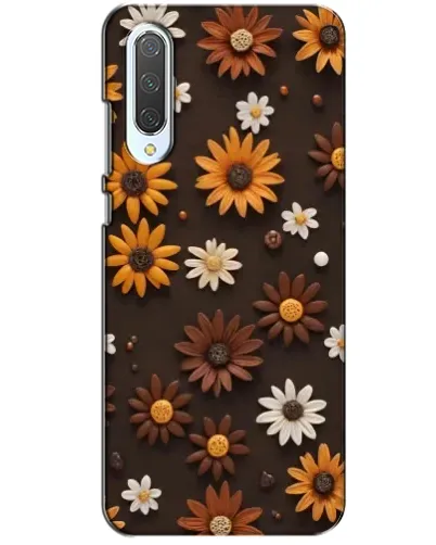 Чехол для Xiaomi CC9 с картинкой «Узор из маленьких подсолнухов»