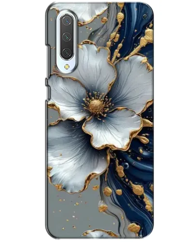 Чехол для Xiaomi CC9 с картинкой «Белый цветок и золотой флюид» Чехол для Xiaomi CC9 с картинкой «Белый цветок и золотой флюид»