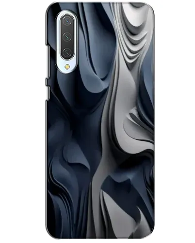 Чехол для Xiaomi CC9 с картинкой «Объемные синие складки»