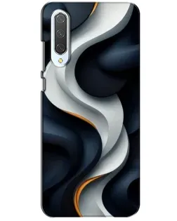 Чехол для Xiaomi CC9 с картинкой «Объемные черно-белые ленты» Чехол для Xiaomi CC9 с картинкой «Объемные черно-белые ленты»