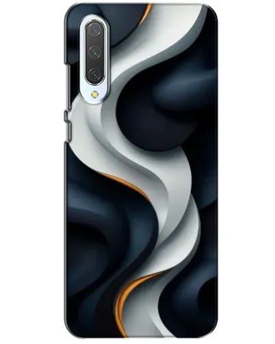 Чехол для Xiaomi CC9 с картинкой «Объемные черно-белые ленты»