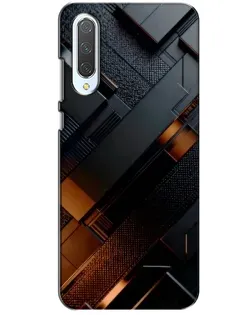 Чехол для Xiaomi CC9 с картинкой «Черные геометрические блоки»