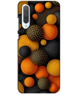 Чехол для Xiaomi CC9 с картинкой «Объемные оранжевые сферы»