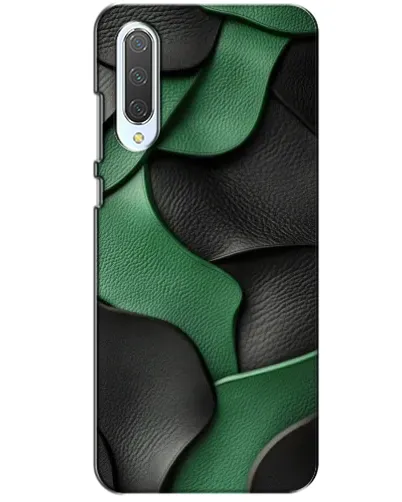 Чехол для Xiaomi CC9 с картинкой «Зеленые кожаные волны»