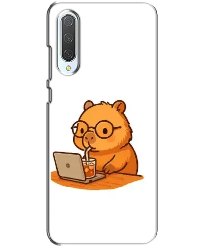 Чохол для Xiaomi CC9 з картинкою «Капібара з ноутбуком»