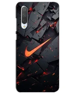 Чехол для Xiaomi Mi CC9e с картинкой «Nike — эффект разломов»