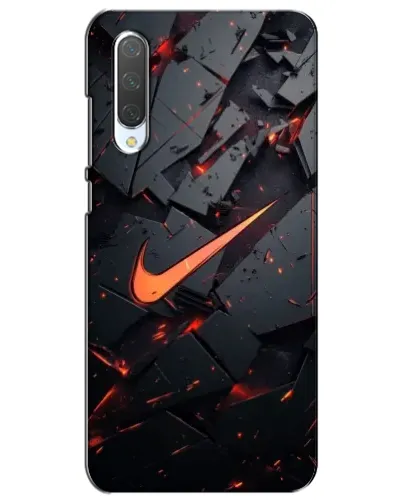 Чехол для Xiaomi Mi CC9e с картинкой «Nike — эффект разломов»