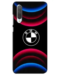 Чехол для Xiaomi Mi CC9e с картинкой «Логотип BMW и неоновые дуги»