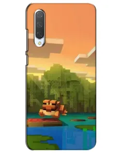 Чохол для Xiaomi Mi CC9e з картинкою «Майнкрафт захід сонця»