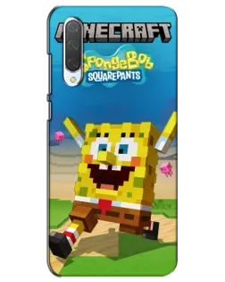Чехол для Xiaomi Mi CC9e с картинкой «Губка Боб Minecraft»