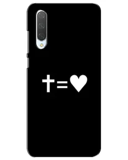 Чехол для Xiaomi Mi CC9e с картинкой «Крест и Сердце»