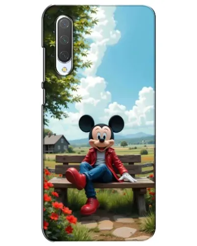 Чехол для Xiaomi Mi CC9e с картинкой «Микки на скамейке»