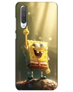 Чехол для Xiaomi Mi CC9e с картинкой «Сияющий Спанч Боб»