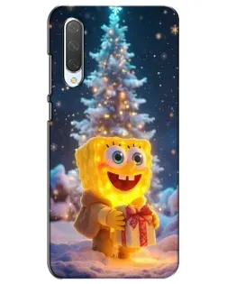 Чехол для Xiaomi Mi CC9e с картинкой «Рождественский Спанч Боб»