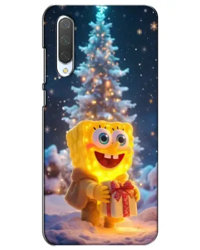 Чехол для Xiaomi Mi CC9e с картинкой «Рождественский Спанч Боб»