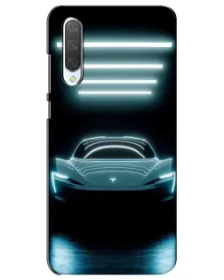 Чехол для Xiaomi Mi CC9e с картинкой «Tesla в неоне»