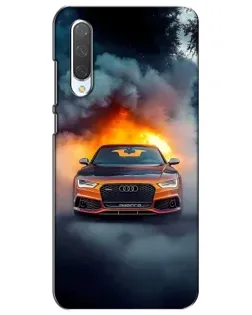 Чехол для Xiaomi Mi CC9e с картинкой «Audi в огненном дыму»