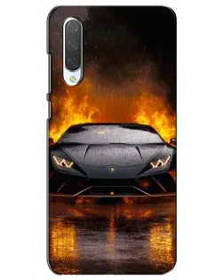 Чехол для Xiaomi Mi CC9e с картинкой «Lamborghini в огне»