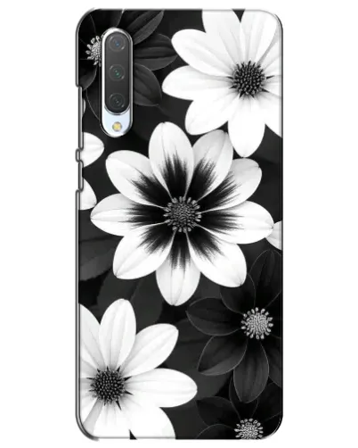 Чехол для Xiaomi Mi CC9e с картинкой «Монохромные астры»