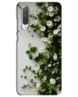 Чехол для Xiaomi Mi CC9e с картинкой «Ветка мелких белых цветов»
