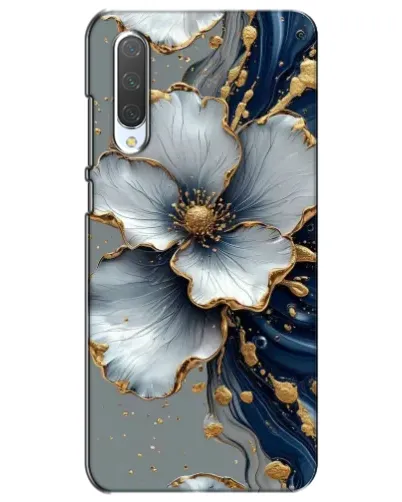 Чехол для Xiaomi Mi CC9e с картинкой «Белый цветок и золотой флюид» Чехол для Xiaomi Mi CC9e с картинкой «Белый цветок и золотой флюид»