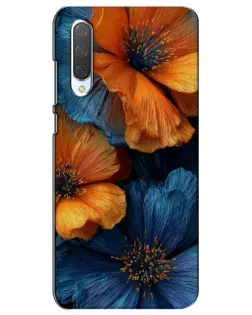 Чехол для Xiaomi Mi CC9e с картинкой «Яркая сине-оранжевая флора»