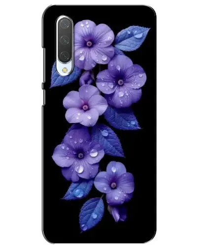 Чехол для Xiaomi Mi CC9e с картинкой «Фиолетовые цветы с росою»