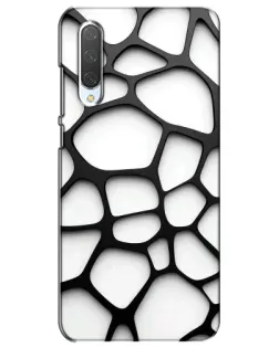 Чехол для Xiaomi Mi CC9e с картинкой «Белая объемная сетка»