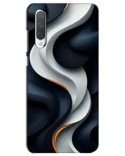 Чехол для Xiaomi Mi CC9e с картинкой «Объемные черно-белые ленты»