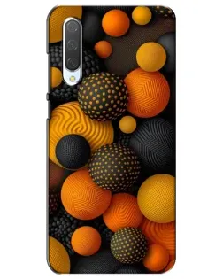 Чехол для Xiaomi Mi CC9e с картинкой «Объемные оранжевые сферы»