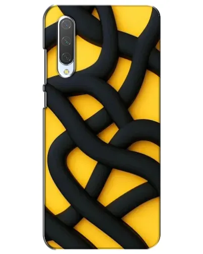 Чехол для Xiaomi Mi CC9e с картинкой «Черное желтое переплетение» Чехол для Xiaomi Mi CC9e с картинкой «Черное желтое переплетение»