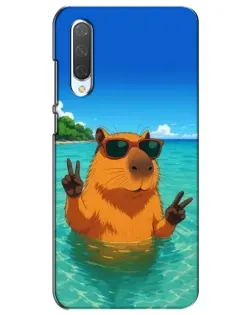 Чехол для Xiaomi Mi CC9e с картинкой «Морская капибара»