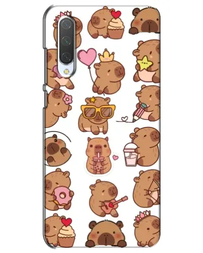 Чехол для Xiaomi Mi CC9e с картинкой «Стикерпак с капибарами»