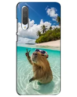 Чехол для Xiaomi Mi CC9e с картинкой «Капибара на море»