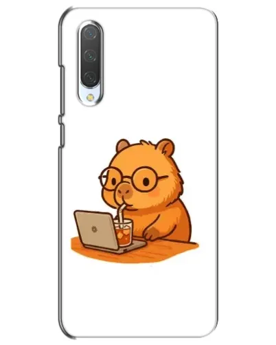 Чехол для Xiaomi Mi CC9e с картинкой «Капибара с ноутбуком»
