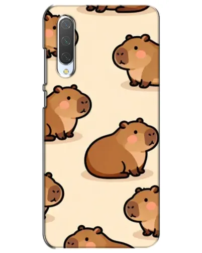 Чехол для Xiaomi Mi CC9e с картинкой «Паттерн милых капибар»
