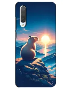 Чехол для Xiaomi Mi CC9e с картинкой «Закат солнца с капибарой»