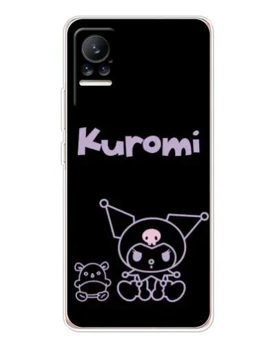 Чохол для Xiaomi Civi 1S з картинкою «Kuromi — чорний мінімалізм»