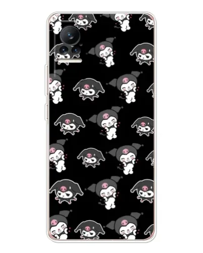 Чохол для Xiaomi Civi 1S з картинкою «Чорний паттерн Kuromi»