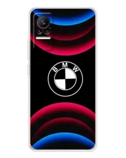 Чехол для Xiaomi Civi 1S с картинкой «Логотип BMW и неоновые дуги»