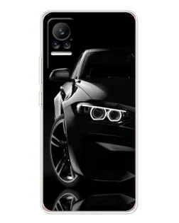 Чехол для Xiaomi Civi 1S с картинкой «Черная BMW — профиль»