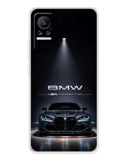 Чехол для Xiaomi Civi 1S с картинкой «BMW сквозь ночной город»