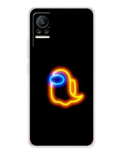 Чехол для Xiaomi Civi 1S с картинкой «Among Us неоновое сияние»