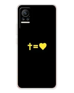 Чехол для Xiaomi Civi 1S с картинкой «Сердце и Крест»