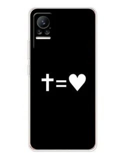 Чехол для Xiaomi Civi 1S с картинкой «Крест и Сердце»