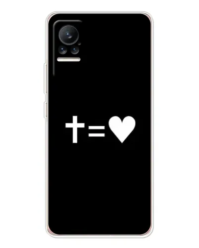 Чехол для Xiaomi Civi 1S с картинкой «Крест и Сердце»